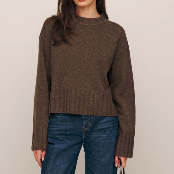 Reformation Mer Regenerative Wool Sweater – Brown - Picture 2 of 5